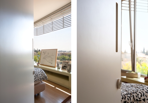 דלת פנים חלק+ידית אינטגרלית-דגם 712