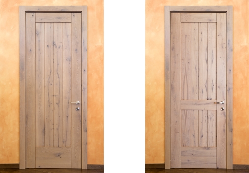 דלת פנים אלון עינים פסי אורך וקושרות דגם 613