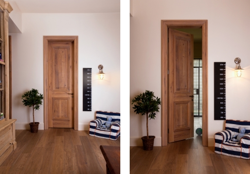 דלת פנים 2 ליבות וסרגלים בולטים דגם 610