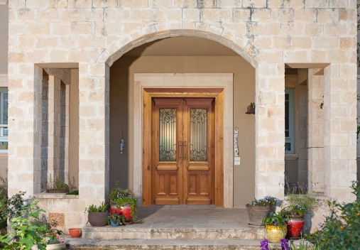 דלת דו כנפית מעוצבת אלון צרפתי דגם 203