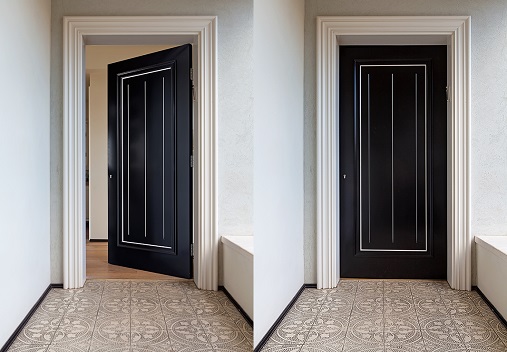 דלת כנף אחת מעוצבת+הלבשות דגם 101